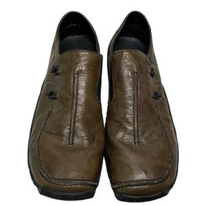 Rieker Women’s 38 EUR 7.5 US Antistress Brown Leather Slip On Driving‎ Loafers